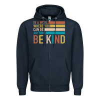 Navy Be Kind Zipper Hoodie - Bettercallsaul