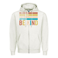 Oatmeal Heather Be Kind Zipper Hoodie - Bettercallsaul