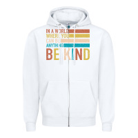White Be Kind Zipper Hoodie - Bettercallsaul