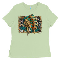 Matcha indian headdress with background Ladies Tee - HRA Design Shop