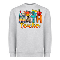 Heather Grey math teacher Heavyweight Sweatshirt - NancyCooperArtShop