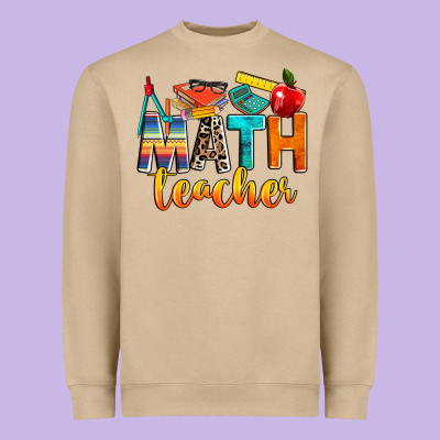 Math Teacher Heavyweight Sweatshirt Designed By Nancycooperartshop