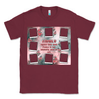 Burgundy family photo collage Classic Tee - MaliasSmallBusiness