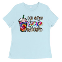 Baby Blue coffee because my sarcasm needs to stay png Ladies Tee - CowhideDigitalArt