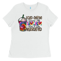 White coffee because my sarcasm needs to stay png Ladies Tee - CowhideDigitalArt