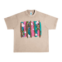 French Oak v.d turquoise leopard and flowers  brushstrokes Urban Heavy Tee - AdoDesignShop