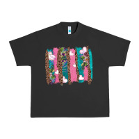 Pigment Black v.d turquoise leopard and flowers  brushstrokes Urban Heavy Tee - AdoDesignShop