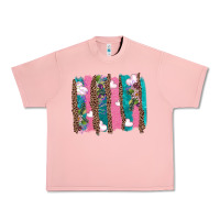 Salmon v.d turquoise leopard and flowers  brushstrokes Urban Heavy Tee - AdoDesignShop