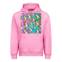 Fuchsia Pink Easter Bunny With Truck Seamless Pattern Urban Hoodie - BundleAndBundleShop