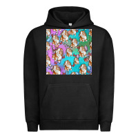 Pigment Black Easter Bunny With Truck Seamless Pattern Urban Hoodie - BundleAndBundleShop