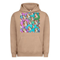 Pigment Burro Easter Bunny With Truck Seamless Pattern Urban Hoodie - BundleAndBundleShop