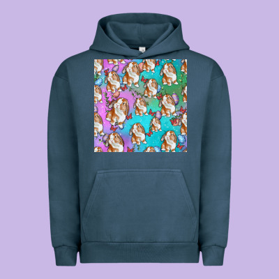 Easter Bunny With Truck Seamless Pattern Urban Hoodie Designed By Bundleandbundleshop