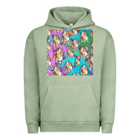 Pigment Oil Green Easter Bunny With Truck Seamless Pattern Urban Hoodie - BundleAndBundleShop