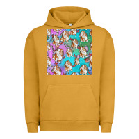 Pigment Peanut Butter Easter Bunny With Truck Seamless Pattern Urban Hoodie - BundleAndBundleShop