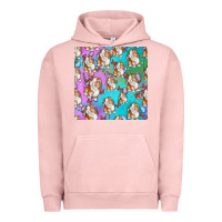 Pigment Salmon Easter Bunny With Truck Seamless Pattern Urban Hoodie - BundleAndBundleShop