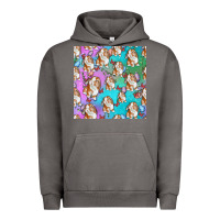 Pigment Tornado Easter Bunny With Truck Seamless Pattern Urban Hoodie - BundleAndBundleShop