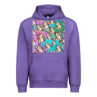 Tulip Easter Bunny With Truck Seamless Pattern Urban Hoodie - BundleAndBundleShop