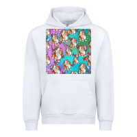 White Easter Bunny With Truck Seamless Pattern Urban Hoodie - BundleAndBundleShop