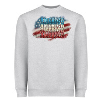 Heather Grey America america Heavyweight Sweatshirt - NancyCooperArtShop