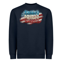 Navy America america Heavyweight Sweatshirt - NancyCooperArtShop