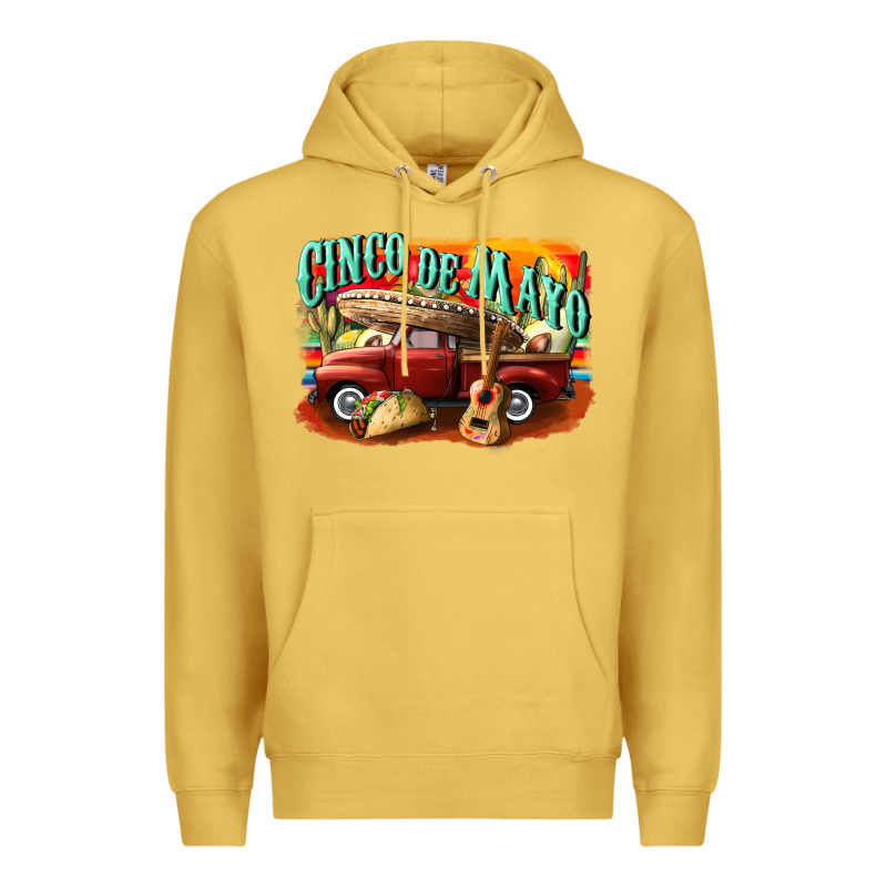 Cinco De Mayo Truck Premium Hoodie by CowGirlArtShop | Teevron