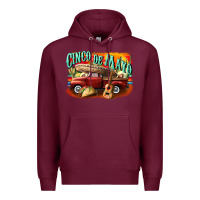 Burgundy cinco de mayo truck Premium Hoodie - CowGirlArtShop