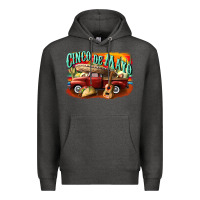 Charcoal Heather cinco de mayo truck Premium Hoodie - CowGirlArtShop
