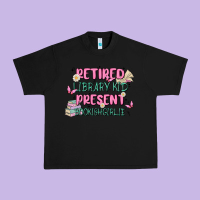 Retired Library Kid Present Bookish Girlie Urban Heavy Tee Designed By Maliassmallbusiness