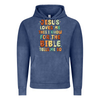 Vintage Denim jesus loves me this i know for the bible tells me Vintage Hoodie - MaliasSmallBusiness