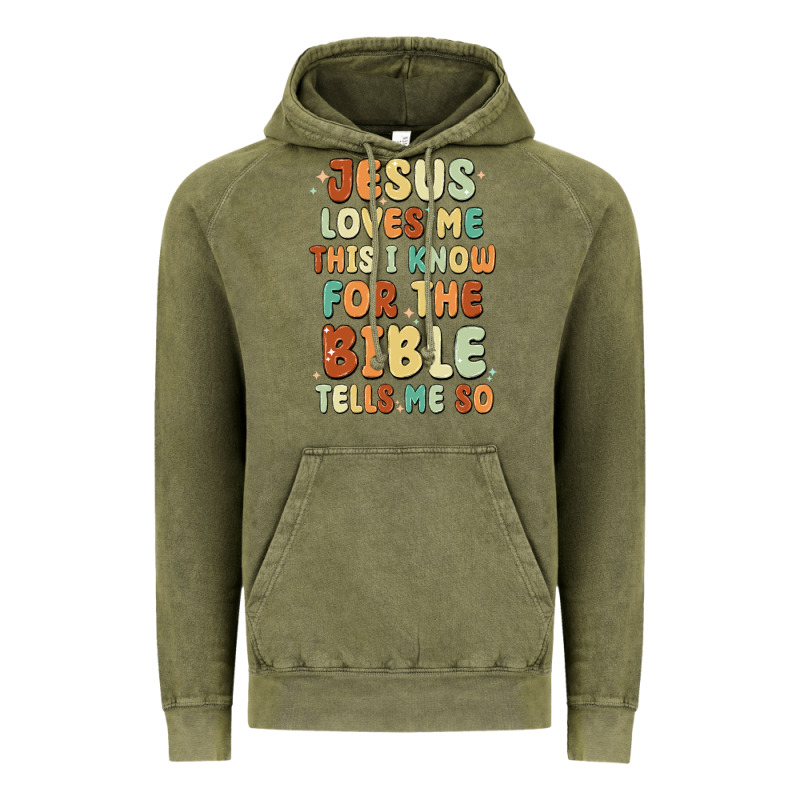 Jesus Loves Me This I Know For The Bible Tells Me Vintage Hoodie by MaliasSmallBusiness | Teevron