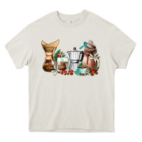 Cream coffee tools coffee cups Heavy Core Tee - AdoDesignShop