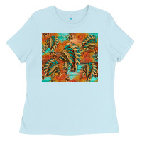 Baby Blue indian headdress pattern tumbler Ladies Tee - HRA Design Shop