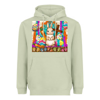 Matcha easter day rabbit Heavyweight Hoodie - TumblerDesignByShophia