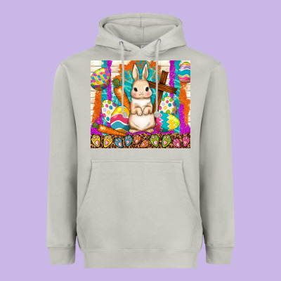 Easter Day Rabbit Heavyweight Hoodie Designed By Tumblerdesignbyshophia