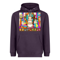 Plum easter day rabbit Heavyweight Hoodie - TumblerDesignByShophia