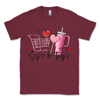 Burgundy sips & trips target inspired stanley Classic Tee - MaliasSmallBusiness