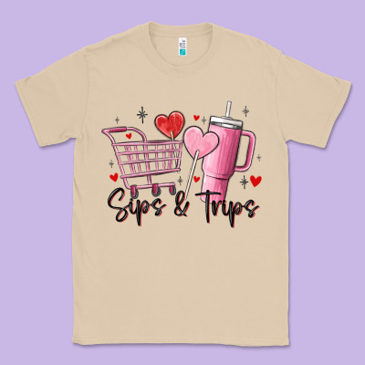 Sips & Trips Target Inspired Stanley Classic Tee Designed By Maliassmallbusiness