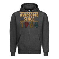 Charcoal Heather Awesome Since 1964 Zipper Hoodie - Bettercallsaul