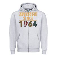 Heather Grey Awesome Since 1964 Zipper Hoodie - Bettercallsaul