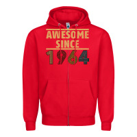 Red Awesome Since 1964 Zipper Hoodie - Bettercallsaul