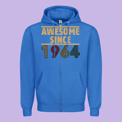 Awesome Since 1964 Zipper Hoodie Designed By Bettercallsaul
