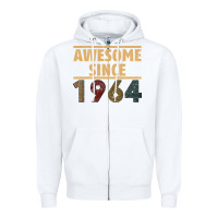 White Awesome Since 1964 Zipper Hoodie - Bettercallsaul