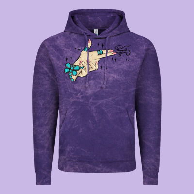 Western Turquoise Gun Hand Vintage Hoodie Designed By Maliassmallbusiness