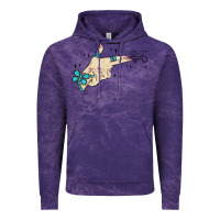 Cloud Purple western turquoise gun hand Vintage Hoodie - MaliasSmallBusiness