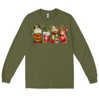 Army Green elf coffee cups Long Sleeve Tee - MaliasSmallBusiness