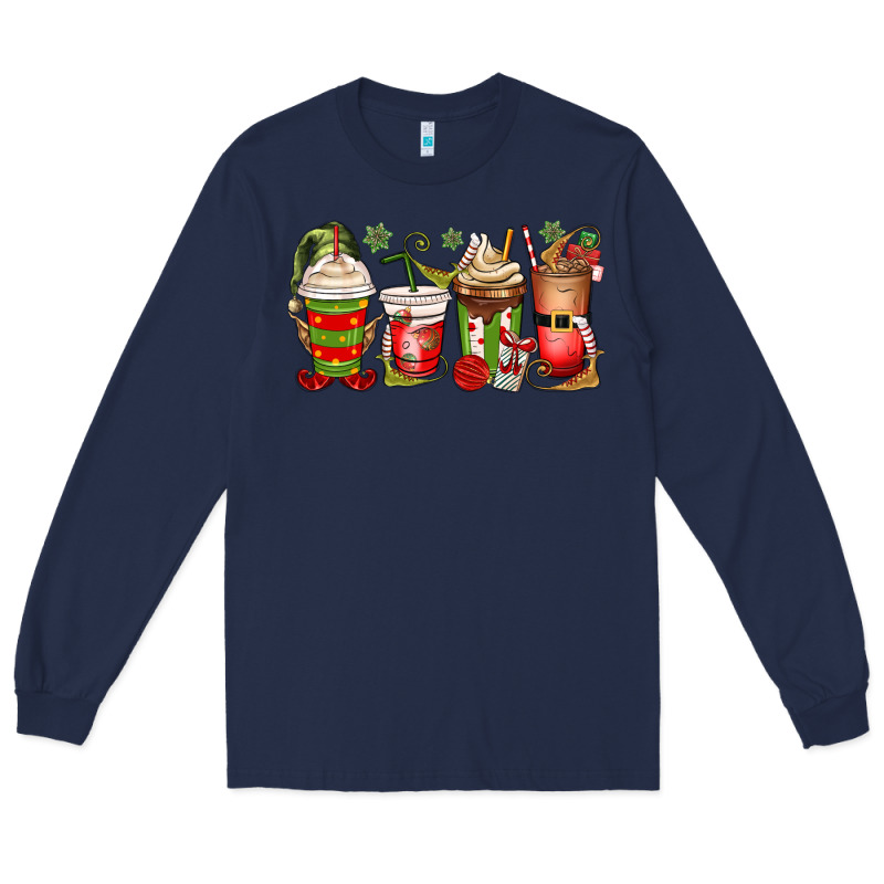 Elf Coffee Cups Long Sleeve Tee by MaliasSmallBusiness | Teevron
