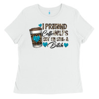 White coffee Ladies Tee - CowhideDigitalArt