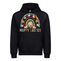 Black Happy Easter Rainbow Urban Hoodie - BundleAndBundleShop