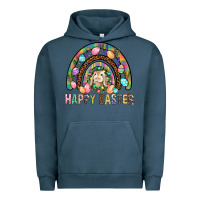 Pigment Midnight Navy Happy Easter Rainbow Urban Hoodie - BundleAndBundleShop
