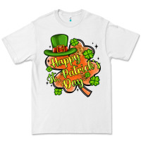 White happy st patrick s day shamrock Premium Tee - Artiststas